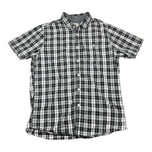ECKO UNLTD Button Down Shirt Black Check Youth Size M